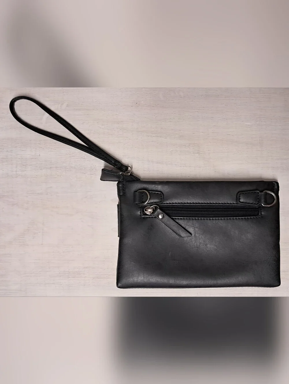 Enrico Benetti Black Logo Embossed Leather Label